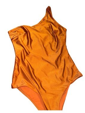 Zimmermann Rust Orange One-Shoulder Swim Piece